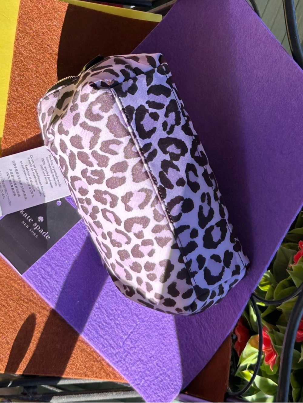 Kate Spade NWT Leopard Print Zipper Pouch Wristlet - Picture 6 of 8